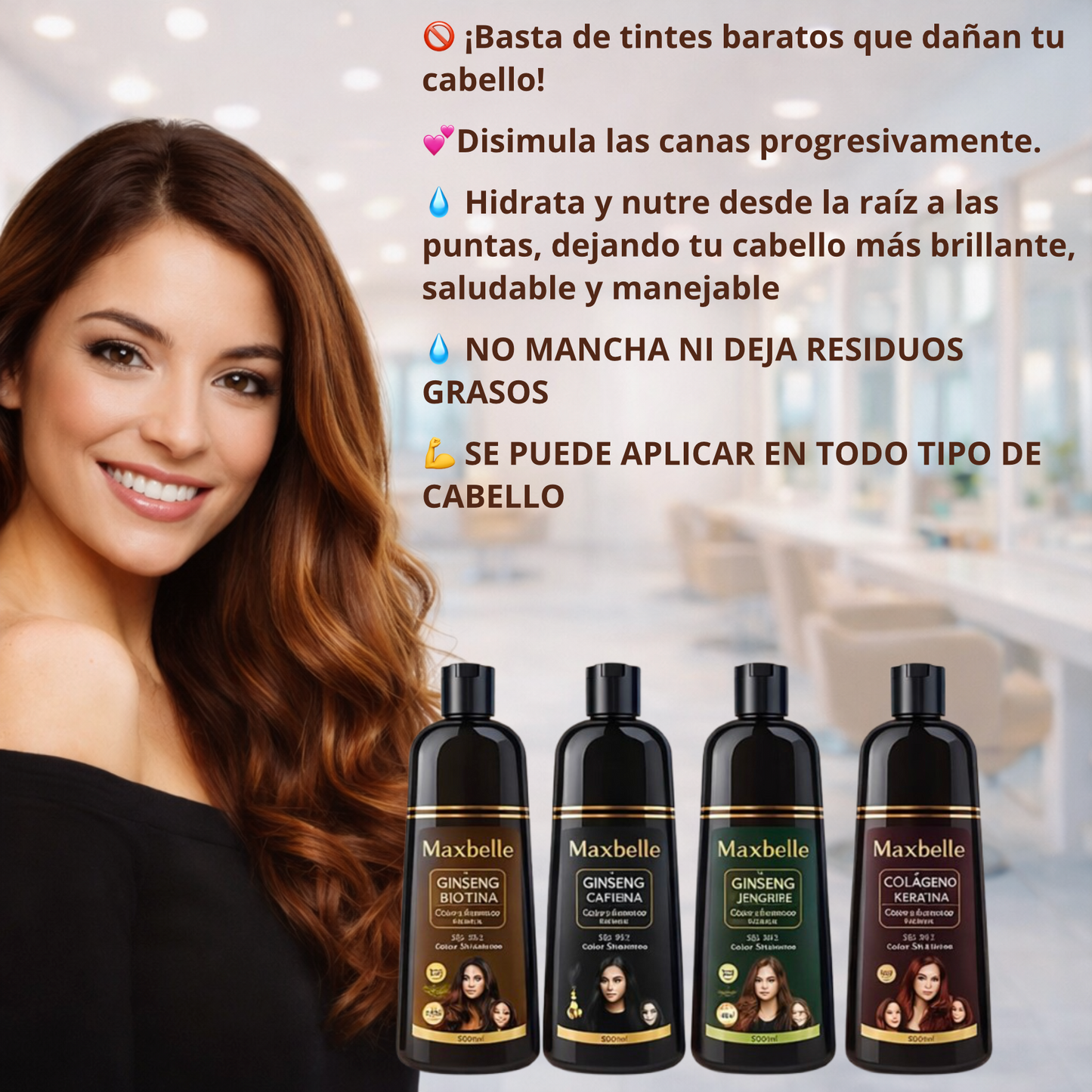 MaxBelle™, Shampoo Cubre Canas 400 ml