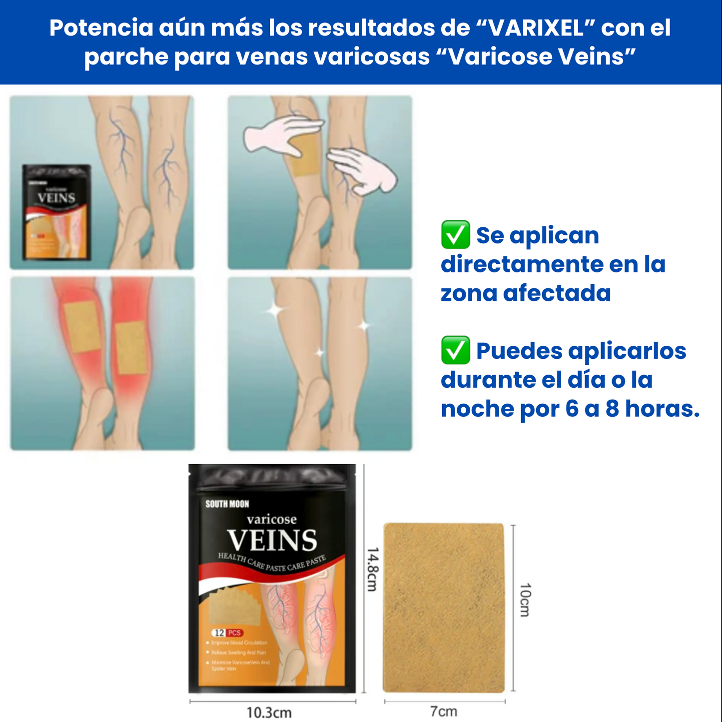 ¡Oportunidad Única! Kit Varices Spray VARIXEL+ 12 Parches VARICOSE VEINS de regalo 🎁