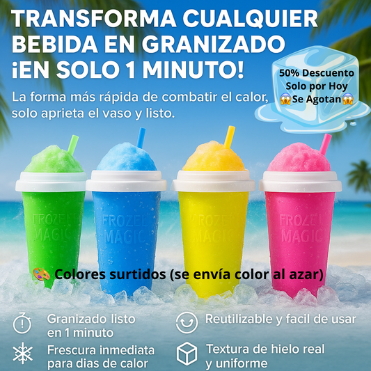 🚨¡Solo por Hoy! FROZEN MAGIC™, Vaso Granizado Rápido 🥤🧊