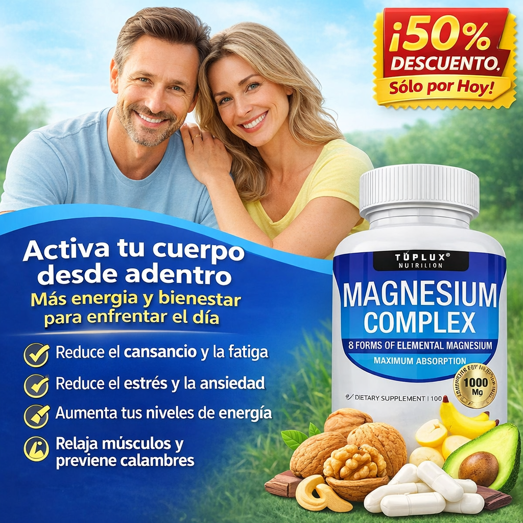 🚨 ¡ÚLTIMAS UNIDADES! 🚨 Magnesio Complex 1000mg – Energía y vitalidad todos los días ⚡